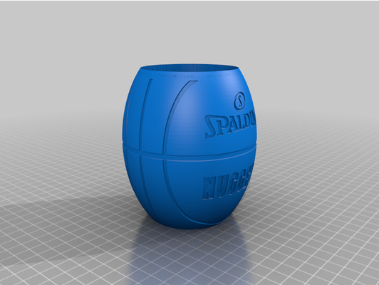 basketball koozie nuggetsstl by w3dmaker can sports team 3d print model - Mito3D