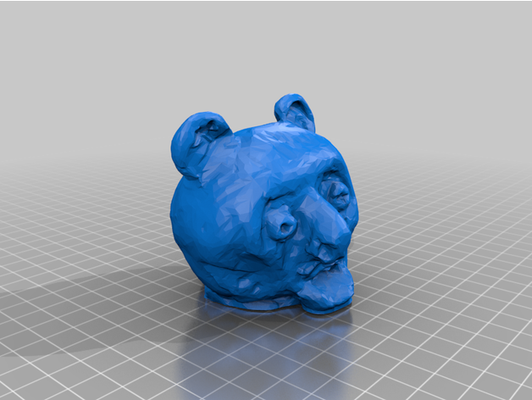 nounours tête fuer peluche artisanale by gobo144 ours 3d print model - Mito3D