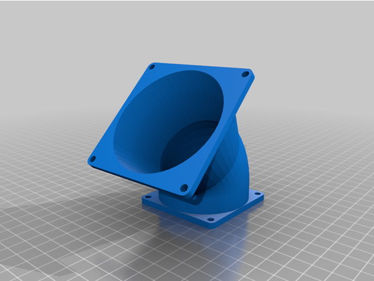 60mm to 80mm 45 ventilateur adaptateur by kaiserck personnalisé 3d print model - Mito3D