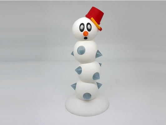 kar yağışlı insan by 3dtwinkie mario 3d dünya tanesi kardan adam pokey süper desteksiz 3d print model - Mito3D