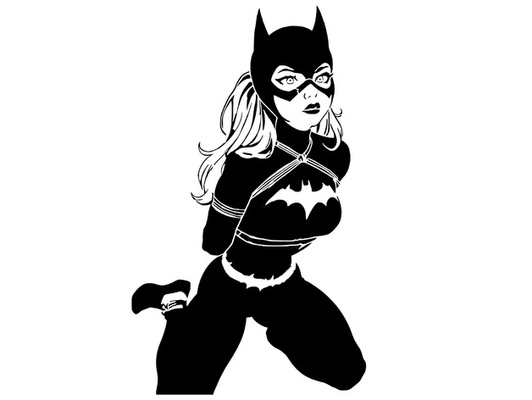 cattiva ragazza stencil 12 by longquan babs barbara gordon batman pipistrello dc i fumetti 3d print model - Mito3D