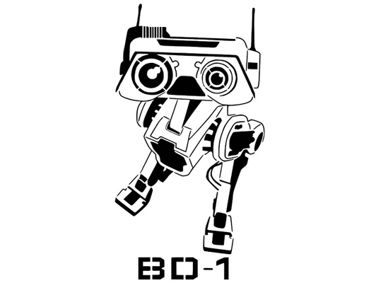 bd-1 stencil by longquang 2d wall art airbrush bd1 cal kestis decor decoration droid ea games game artwork gift graffiti jedi fallen order survivor r2d2 starwars star wars video 3d print model - Mito3D