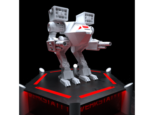 rakshasa by fz0077 battlemech battletech mech robot tabletop wargame 3d print model - Mito3D