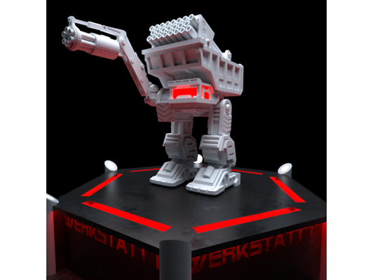 muckraker by fz0077 battlemech battletech industrial mech miniature robot tabletop wargame 3d print model - Mito3D