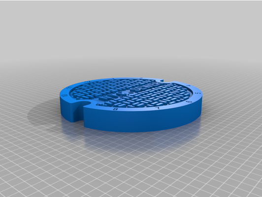 nyc manhole cover clock by fatgeek face wall 3d print model - Mito3D