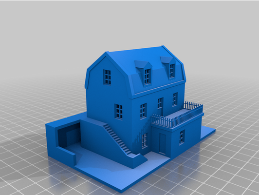 n scale dike house by h pendergast building 3d print model - Mito3D