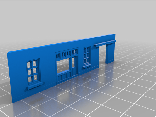 n escala casa oficina loja by h pendergast construção 3d print model - Mito3D