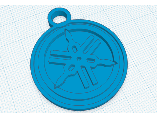 yamaha keychain by trenbyington keychains logo 3d print model - Mito3D
