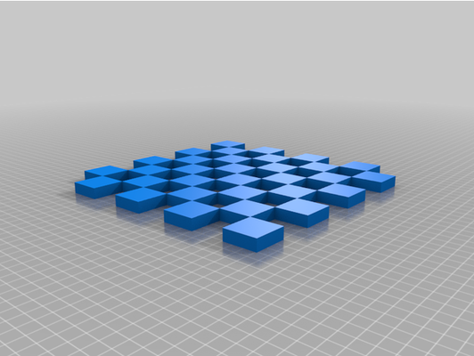 échecs planche double extrudeuse by bobgreenwade 3d print model - Mito3D