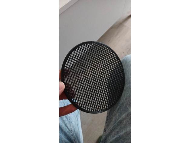 speaker grille netting cover 165mm 4 mounting bolts by superfatfatbat 3D print model - Mito3D