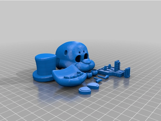 freddy fazbear head w endo by toiletpaperguy support 3d print model - Mito3D