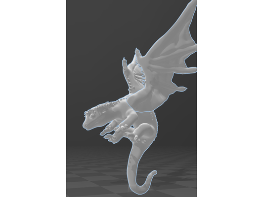 tepeli geko ejderha by püskürtmek şirin evcil hayvanlar 3d print model - Mito3D