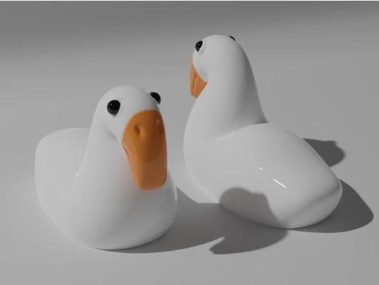 dagmar duck by lars onk animal animals cute ducky figurine rubber sculpture 3d print model - Mito3D