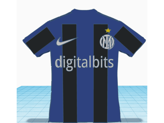 camisa inter milão by ilhanre pé futebol equipe milano srie 3d print model - Mito3D
