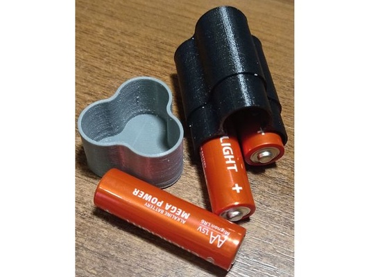 3 x aa battery case by shariko case 3d print model - Mito3D
