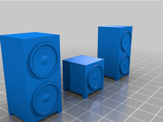 subwoofer speakers rc garage by hrdyhr 3d print model - Mito3D