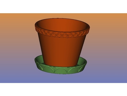 pot soucoupe by nikc68 3d print model - Mito3D