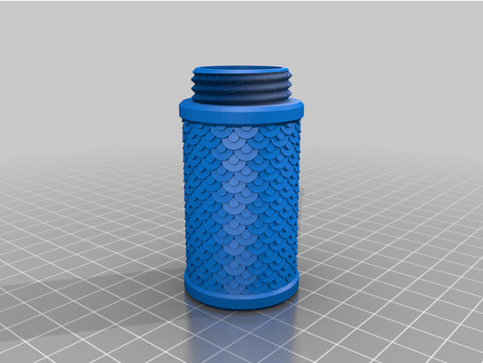 my customized textured container -2 by flash6162 3d print model - Mito3D