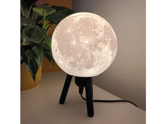 hybrid hängend schreibtisch mond lampe by ri0m0 lithophan 3d print model - Mito3D