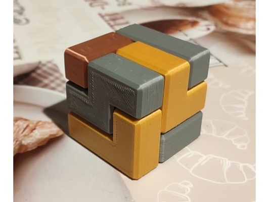 soma cubo magneti by algor38 magnete puzzle tetris 3d print model - Mito3D