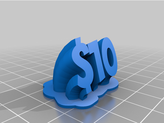 my customized sweeping 2-line plate text by jessietherrien 3d print model - Mito3D