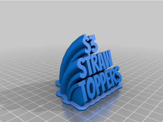 3 straw toppers v2 by jessietherrien customized 3d print model - Mito3D