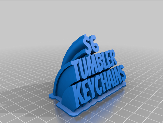 6 tumbler keychains v2 by jessietherrien customized 3d print model - Mito3D