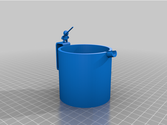 tea bag holder on fishing rod by playinwitfriend 3d print model - Mito3D