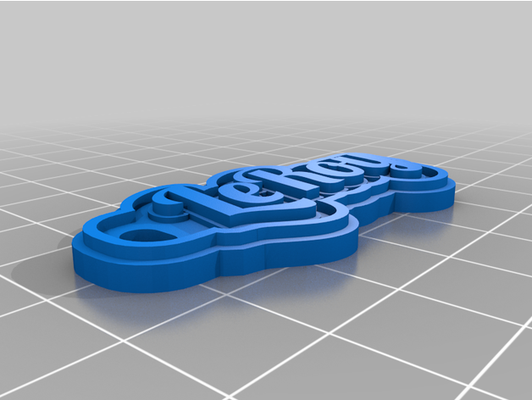 leroy keychain by gingerraney customized 3d print model - Mito3D