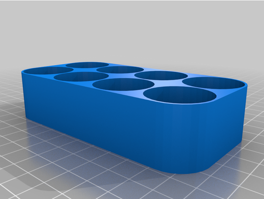 battery organizer holder c 4 x 2 by stargrove customized 3d print model - Mito3D