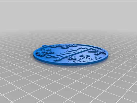 justice ornament by dolphinlover182 customized 3d print model - Mito3D