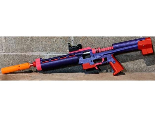 cynthia bolt action blaster - fudd foregrip by anaphalaxas nerf mod 3d print model - Mito3D
