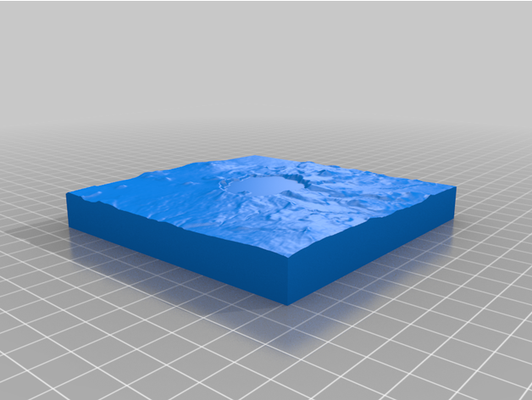 crater lake or by nrhauch model mountain terrain 3d print model - Mito3D