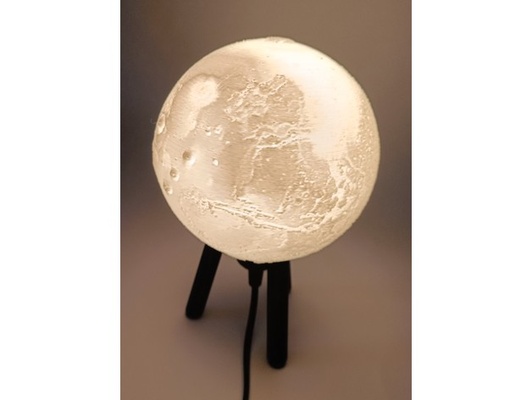 hybrid hängend schreibtisch mars lampe by ri0m0 lithophan nasa planet 3d print model - Mito3D