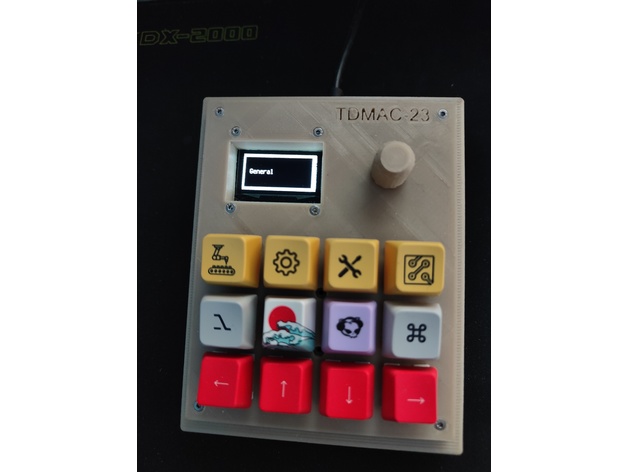 personalizzato macropad tdmac 23 by tomdavies98 fai elettronica tastiera pico raspberrypi lampone 3D print model - Mito3D