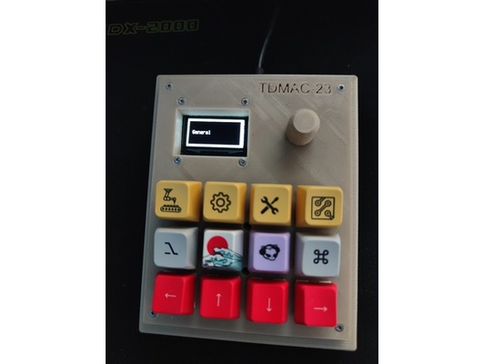 personalizzato macropad tdmac 23 by tomdavies98 fai elettronica tastiera pico raspberrypi lampone 3d print model - Mito3D