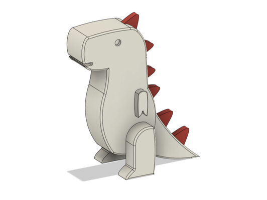 simples dinossauro açao figura construir by alberteinsteinjr1 faça brinquedo 3d print model - Mito3D