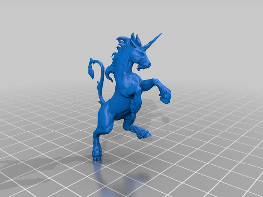 licorne rampant by lennyface fantaisie créature héraldique médiéval 3d print model - Mito3D