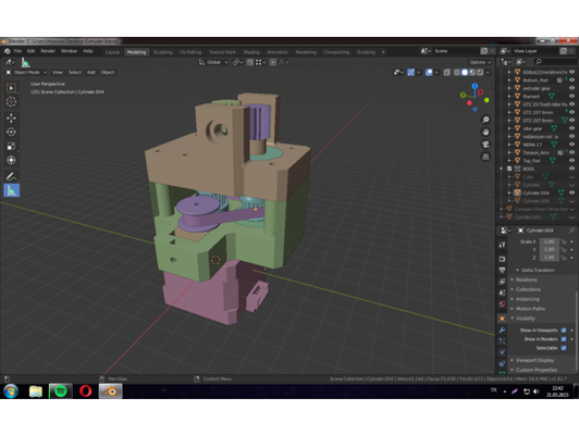 compatible belted extruder reduction ones by hoorow ender 3d print model - Mito3D