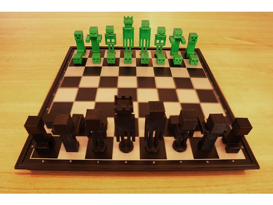 minecraft schach einstellen magnetisch by substatik 3d print model - Mito3D