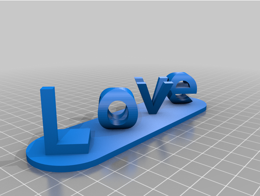 bloquer lettre l'amour by natinformatique personnalisé 3d print model - Mito3D