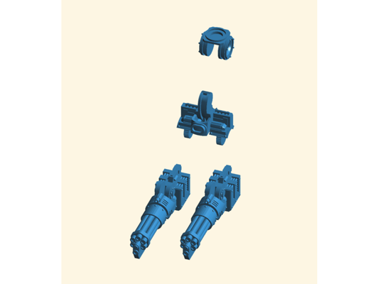 double dakka big robot by tse tso adapter arm assault cannon dreadnought imperial joint leviathan 3d print model - Mito3D