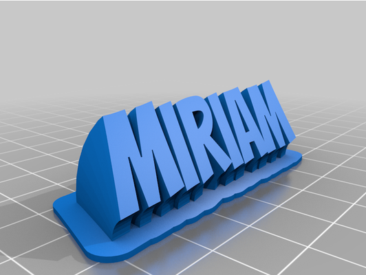 miriam by ilu666 personalizado 3d print model - Mito3D