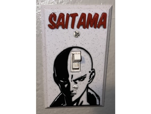 1 soco homem luz interruptor cobrir bainha by jthompsonuvo homem só saitama 3d print model - Mito3D