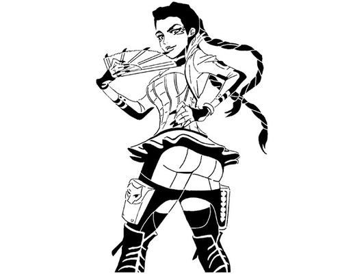 loba andrade stencil 2 by longquan apexlegends apice leggenda leggende ea giochi gioco video waifu 3d print model - Mito3D