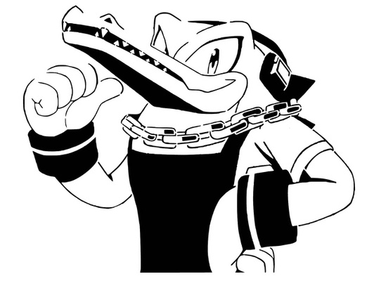 vector crocodile stencil by longquang sega sonic hedgehog who murdered 3d print model - Mito3D