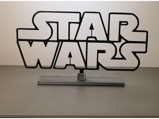 star war letter 2d to 3d art designer ed-sept7 by edsept7 3d print model - Mito3D