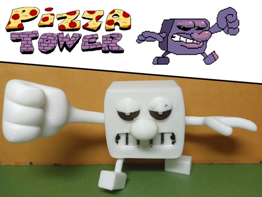 mini john pizza tour by cou figure 3d print model - Mito3D