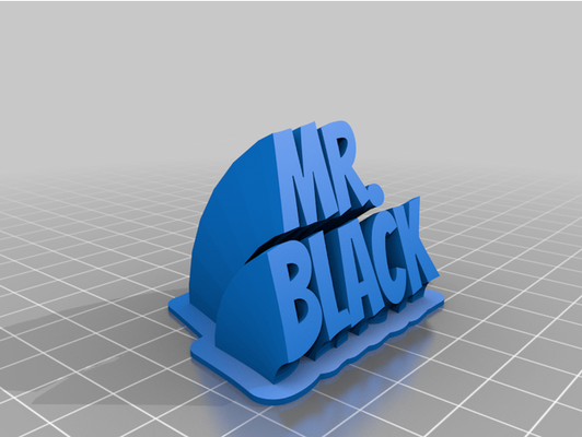 sig nero by lukeblack1 personalizzato 3d print model - Mito3D