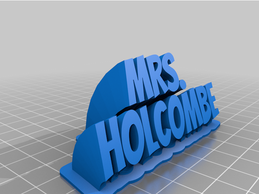 sig ra holcombe by lukeblack1 personalizzato 3d print model - Mito3D